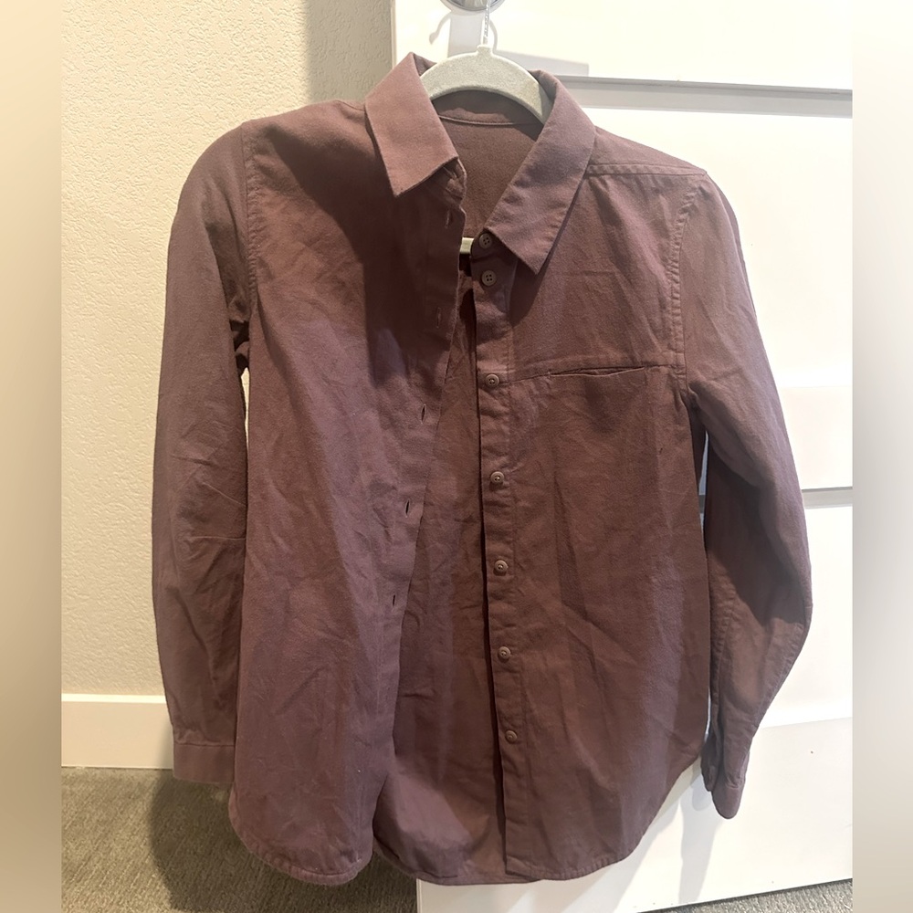 Lululemon - women’s Long Sleeve maroon/burgundy  flannel shirt - size 4 - NWOT